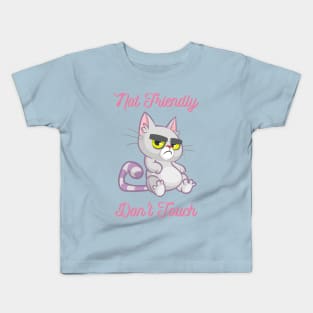 Angry Cat - Not Friendly, Don't Touch Kids T-Shirt